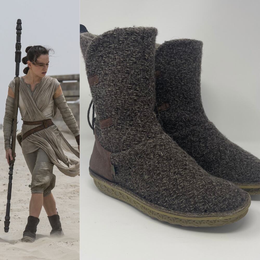 Rare Original PO-ZU Brown Boots ASO Rey Star Wars The Force Awakens Cosplay